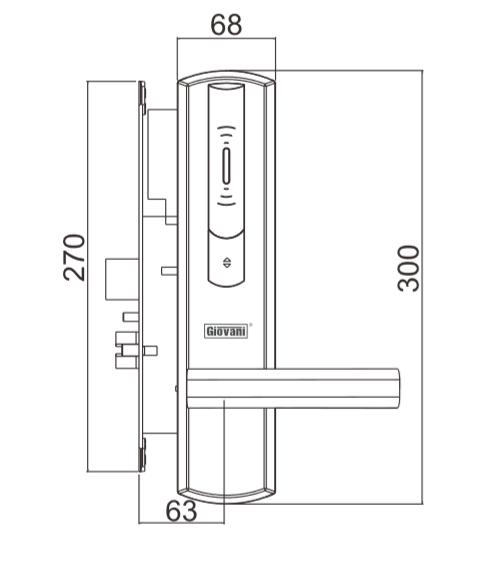 Khóa điện tử thông minh Giovani GSL-156C1360