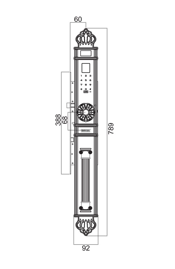 KHÓA CỬA ĐIỆN TỬ THÔNG MINH GIOVANI GSL 91A1370