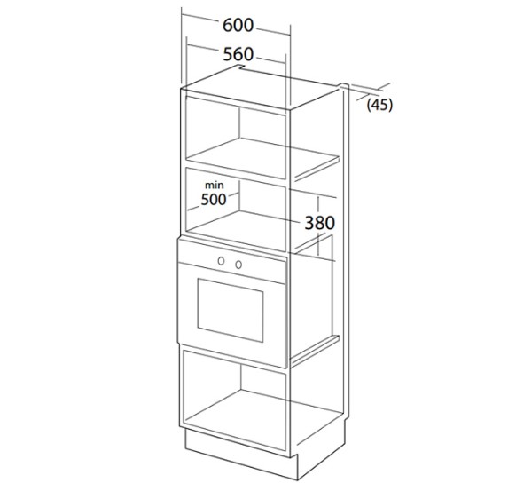 Lò vi sóng kết hợp nướng âm tủ Hafele 535.34.0200