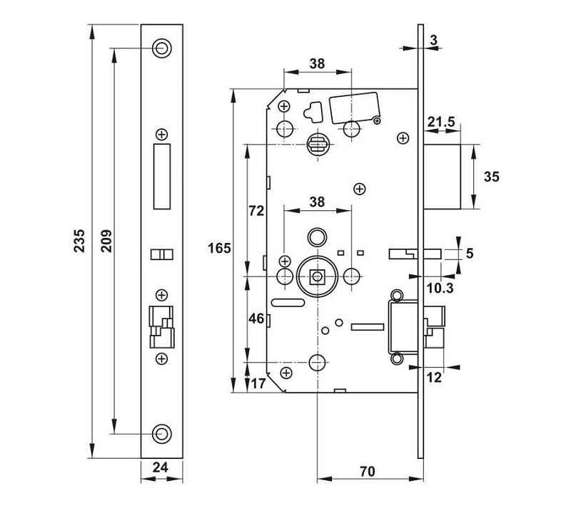 Khóa điện tử Hafele DL7600 912.20.2302