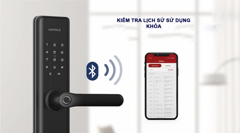 Khóa điện tử Hafele DL7600 BLE glossy copper 912.20.2381