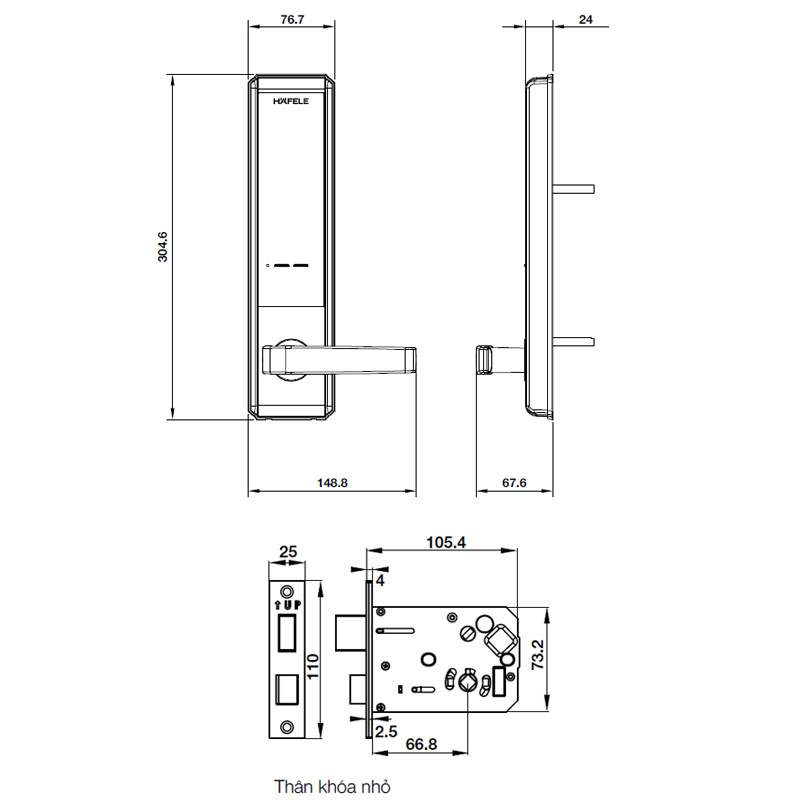 Khóa điện tử Hafele EL7200-TC 912.05.7142