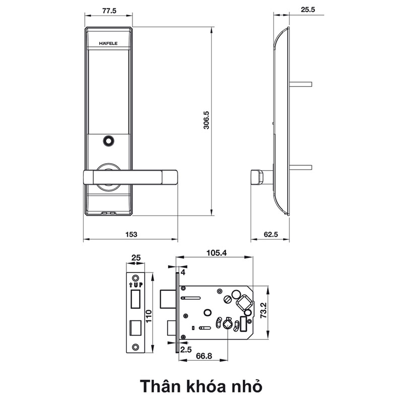 Khóa điện tử Hafele EL7500-TC 912.05.7162