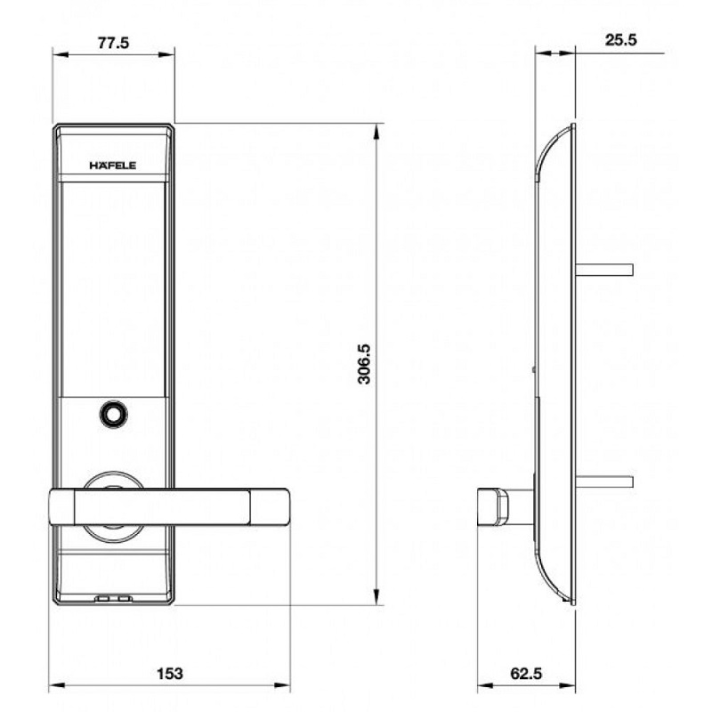 Khóa cửa điện tử Hafele EL7900-TCB 912.05.6400