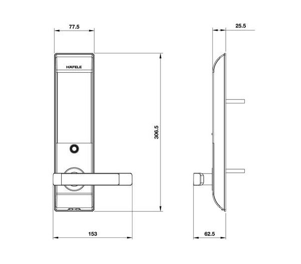 Khóa cửa điện tử Hafele EL7900-TCB 912.05.6462