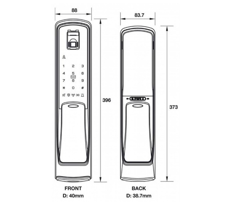 Khóa cửa điện tử Hafele EL9500-TCS 912.05.3150