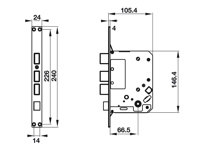 Khóa cửa điện tử Hafele EL9500-TCS 912.05.3531