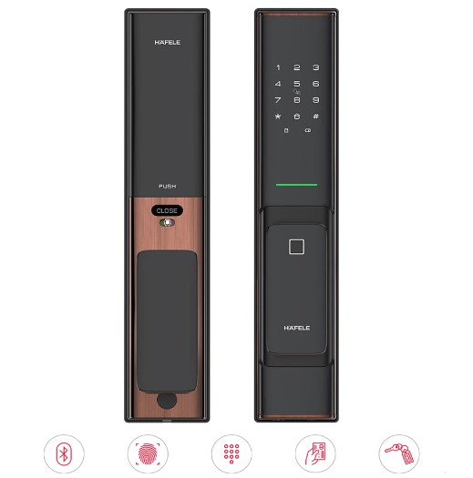 Khóa điện tử Hafele PP8100 Glossy copper W Batt 912.20.287