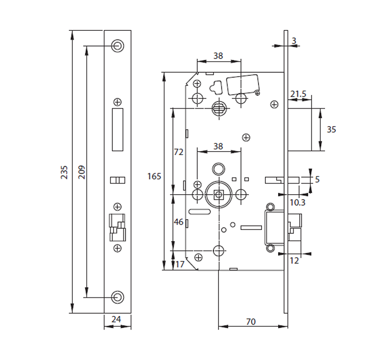 Khóa điện tử Hafele PP8101 912.20.2612