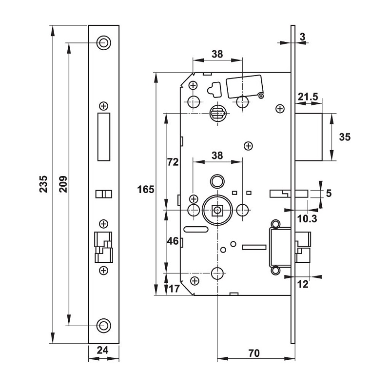 Khóa điện tử Hafele PP9000 912.05.6911