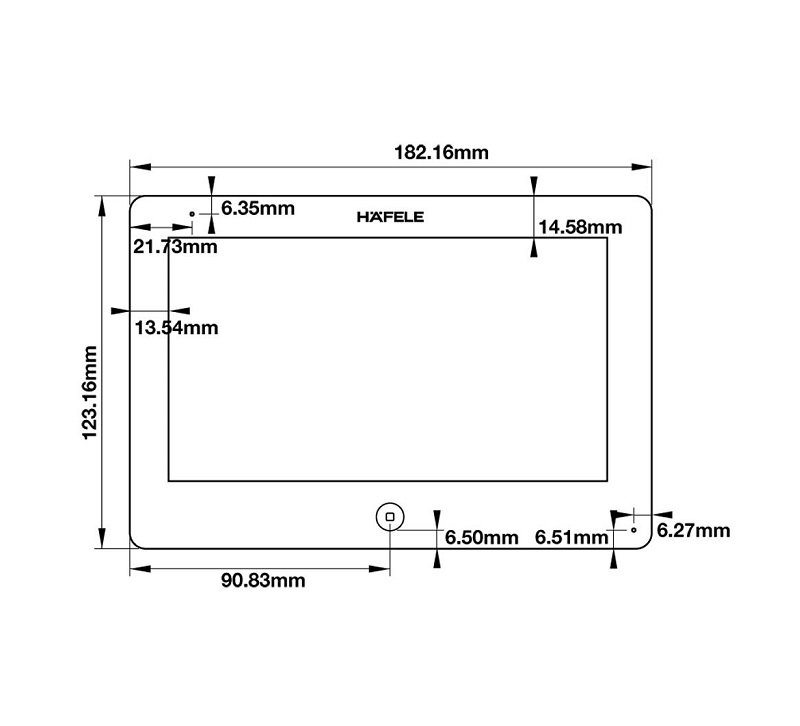 Màn hình cửa Hafele SLEEK 7" - Điều khiển cảm ứng 959.23.0823