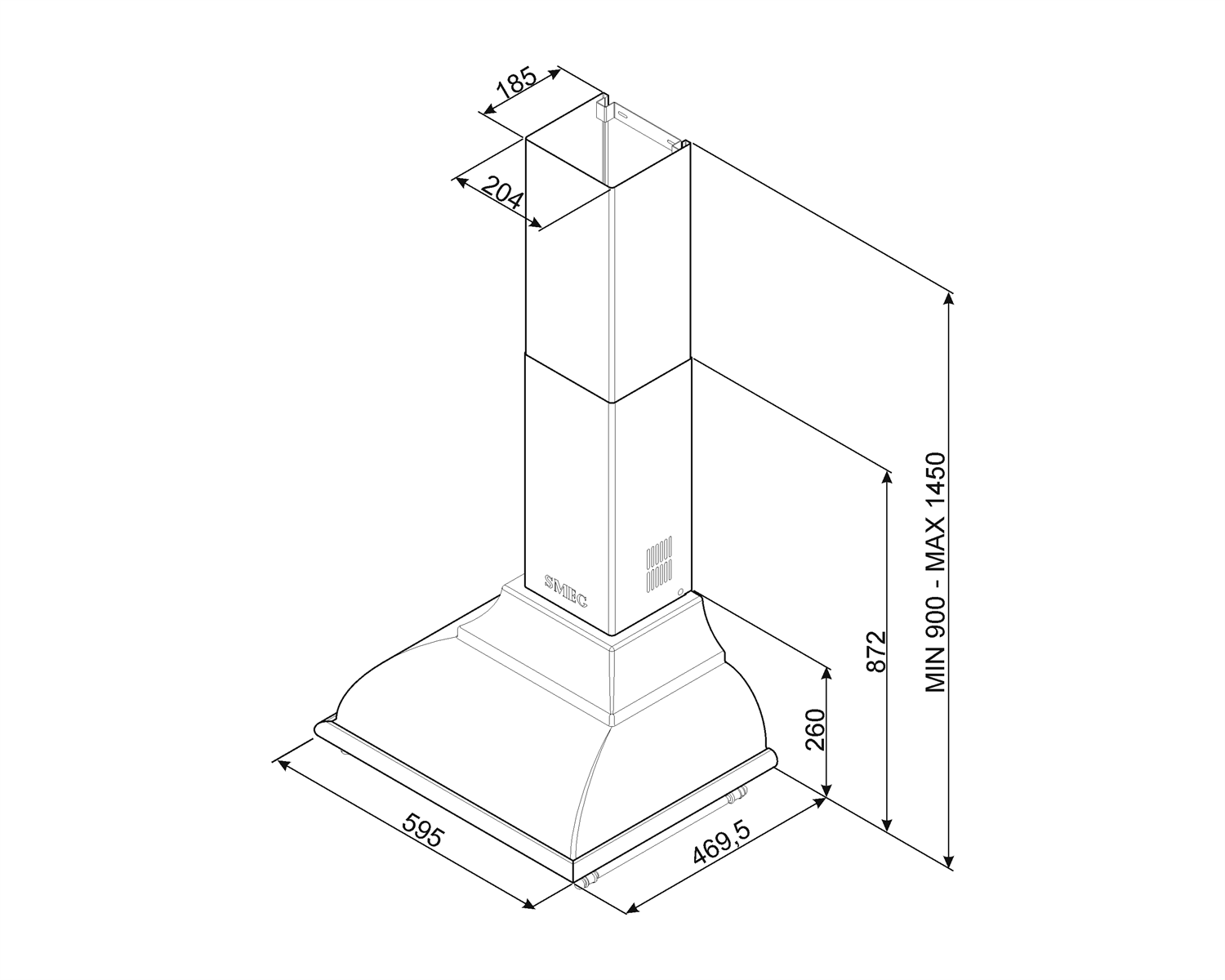 Máy hút mùi HAFELE Smeg KC16AOE 536.84.7740