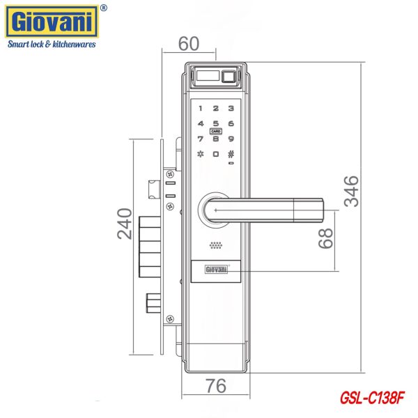 Khóa điện tử thông minh Giovani GSL-C138FG0