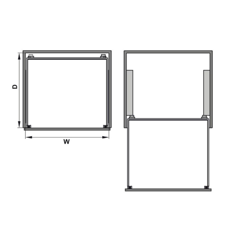 Phụ kiện tủ bếp Hafele 540.26.667 bộ rổ ARENA lắp âm bản lề 600mm0