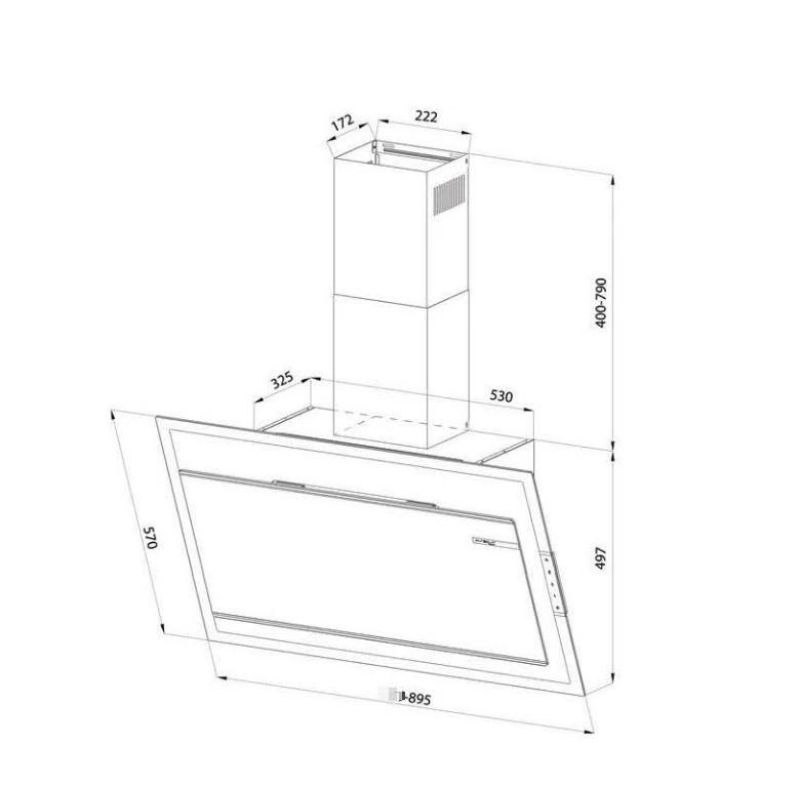 Máy hút mùi áp tường tuần hoàn Eurosun EH-90CN78W4