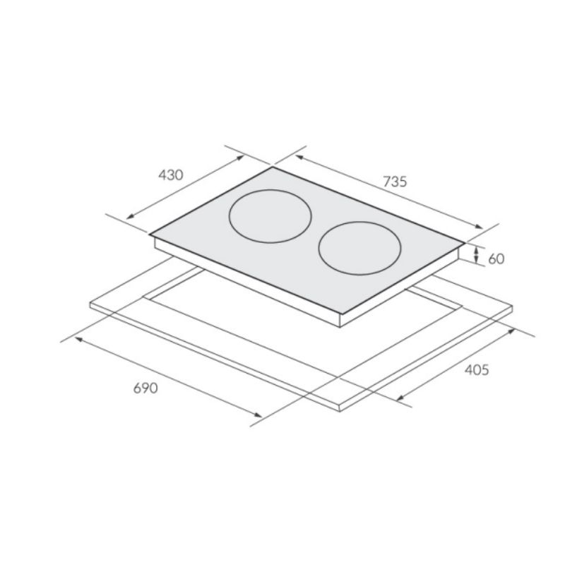 Bếp từ kết hợp hồng ngoại 2 vùng nấu Eurosun EU-TE259Pro lắp âm5