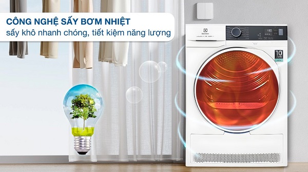 máy sấy bơm nhiệt Electrolux EDH804H5WB