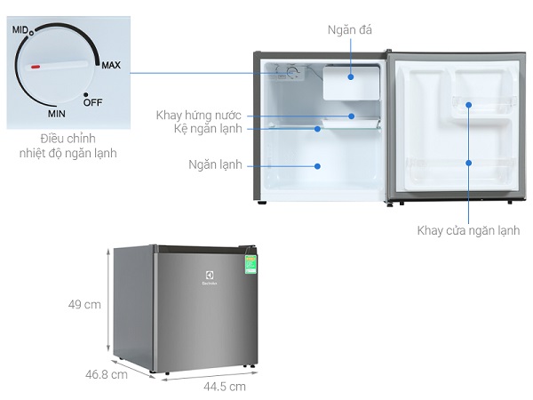 Tủ lạnh mini Electrolux EUM0500AD-VN2