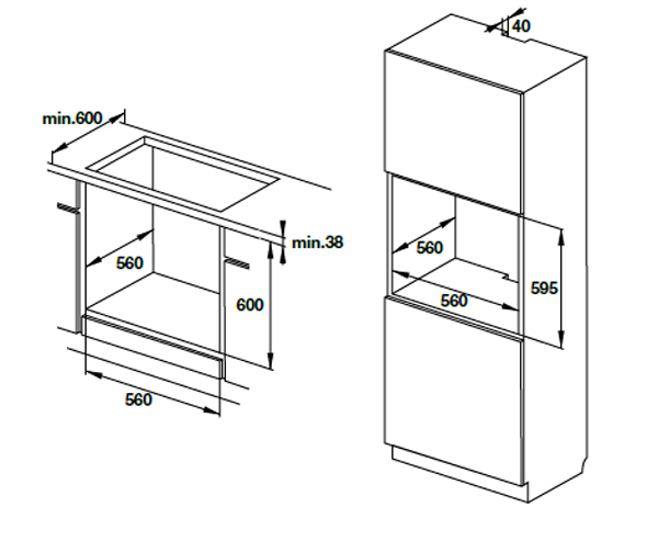 Lò nướng âm tủ Hafele HO-K60B 534.05.5811