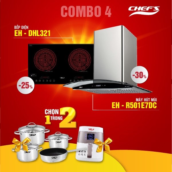 Khuyễn mãi 30/4 1/5 giảm giá 30% combo thiết bị nhà bếp