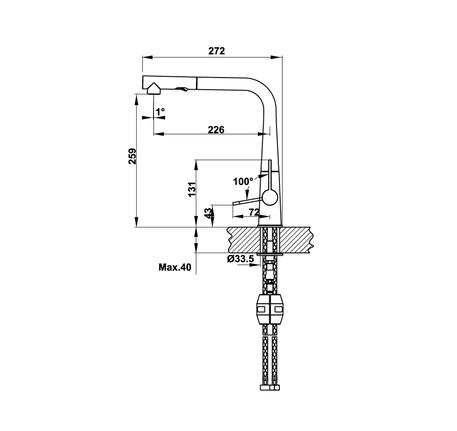 Vòi rửa bát đá Hafele HT20-GH1P259 570.82.3000