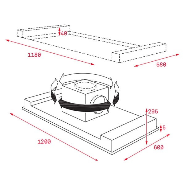 Máy hút khử mùi đảo Teka DHT 12851