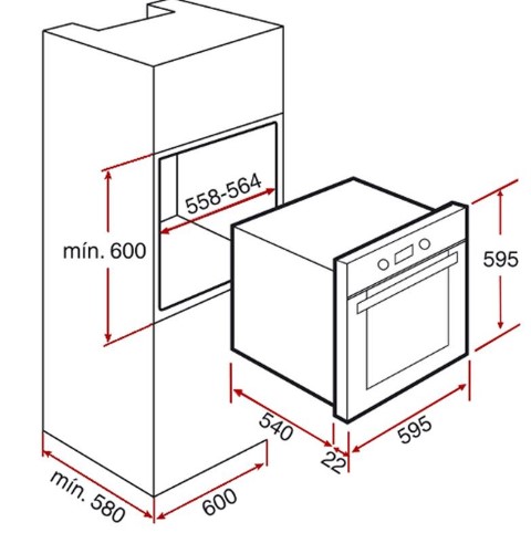 Thông số chi tiết củalò nướng Teka HS 720