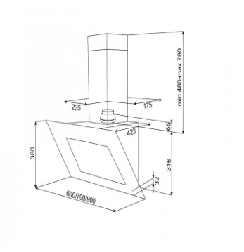 Thông số chi tiết của máy hút mùi Teka DVT 785