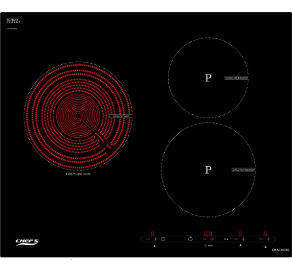 Bếp hỗn hợp điện từ Chefs EH-MIX545N