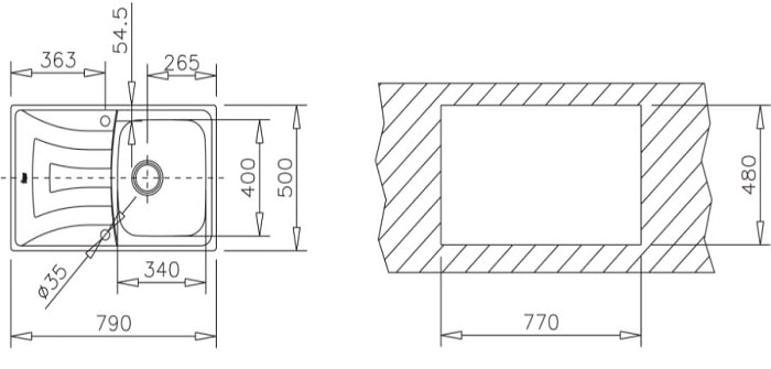 Chậu rửa bát Teka Universo 79 1B 1D1