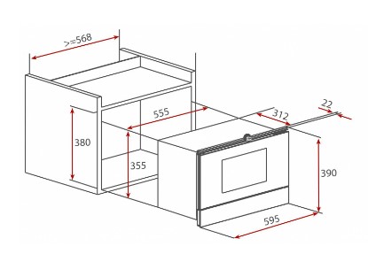 Thông số chi tiết của lò vi sóng TEKA MWS 22 EGL