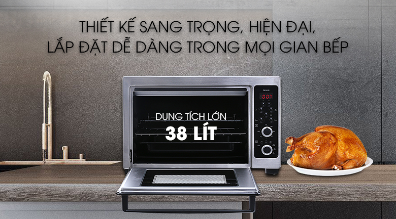 Lò nướng điện Teka FSO 40 M thiết kế đẹp mắt, sang trọng 