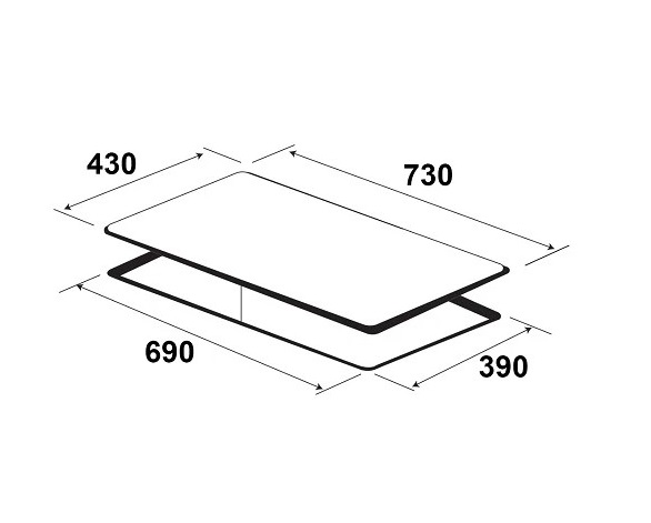 Bếp điện từ kết hợp Kaff KF-073IC0