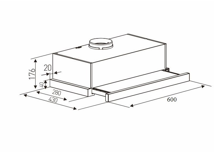 Máy hút mùi âm tủ cơ Kaff KF-1006W0