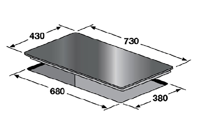 Bếp gas âm 2 lò Kaff KF-3120