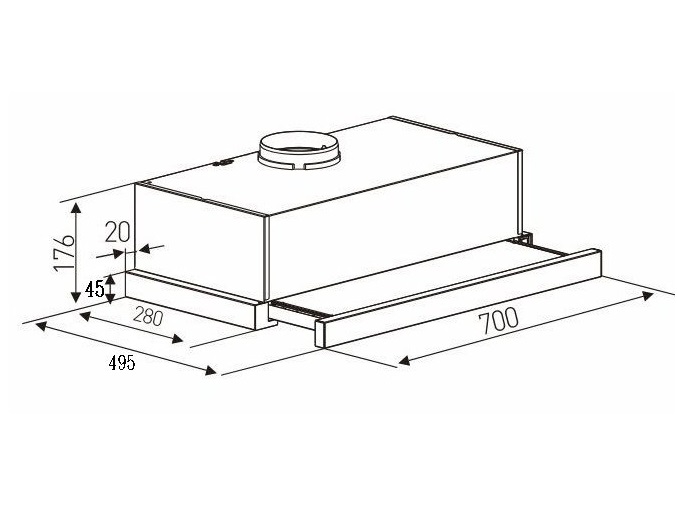 Máy hút mùi âm tủ cảm ứng Kaff KF-7001W0