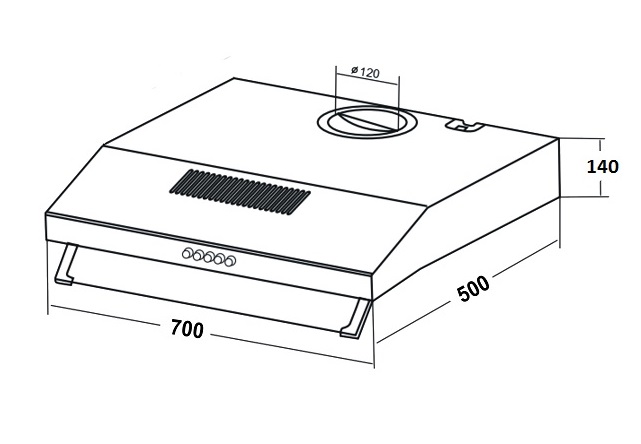 Máy hút mùi cổ điển Kaff KF-701I0