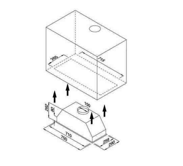 Máy hút mùi tự động dạng vát Kaff KF-BI70H0