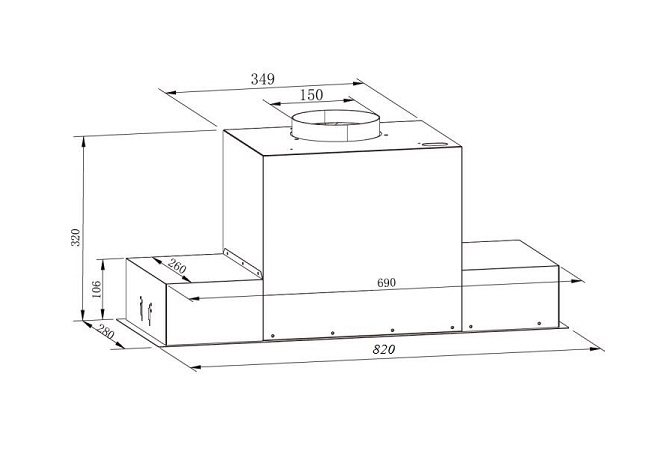 Máy hút mùi dạng tivi Kaff KF-BI80PR0