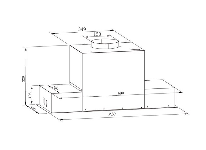 Máy hút mùi dạng tivi Kaff KF-BI90PR0