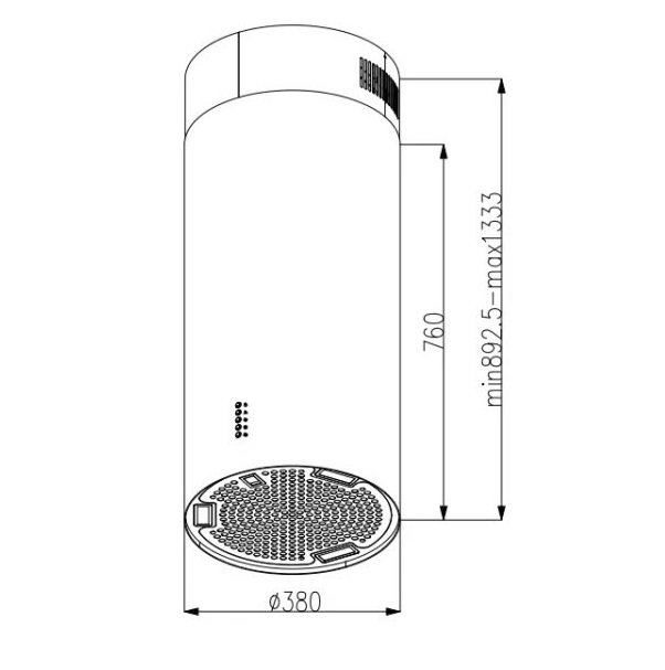 Máy hút mùi dạng vát Kaff KF-IS380CRB0