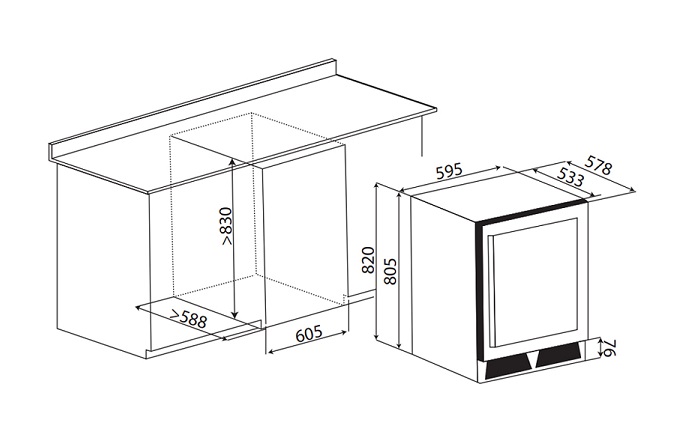 Tủ rượu Kaff KF-WC010