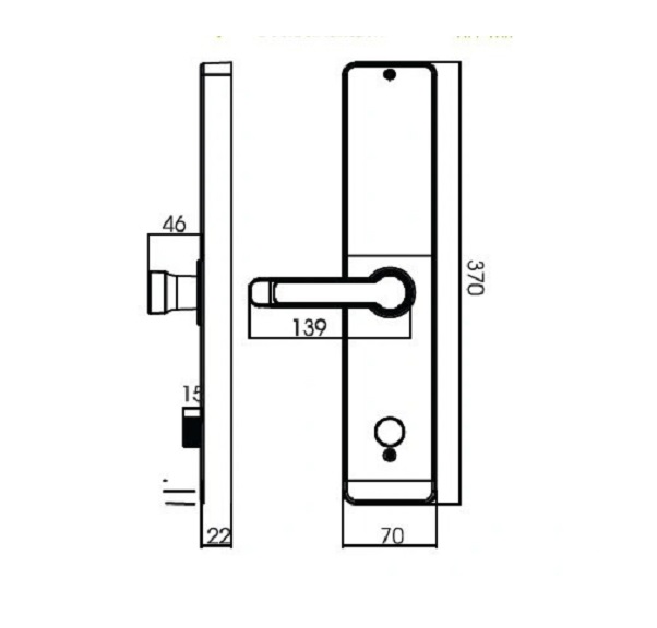 Khóa điện tử Kassler KL 555 GRE APP/ Khóa cửa nhôm0