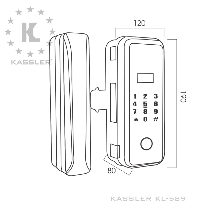 Khóa cửa vân tay Kassler KL-5892