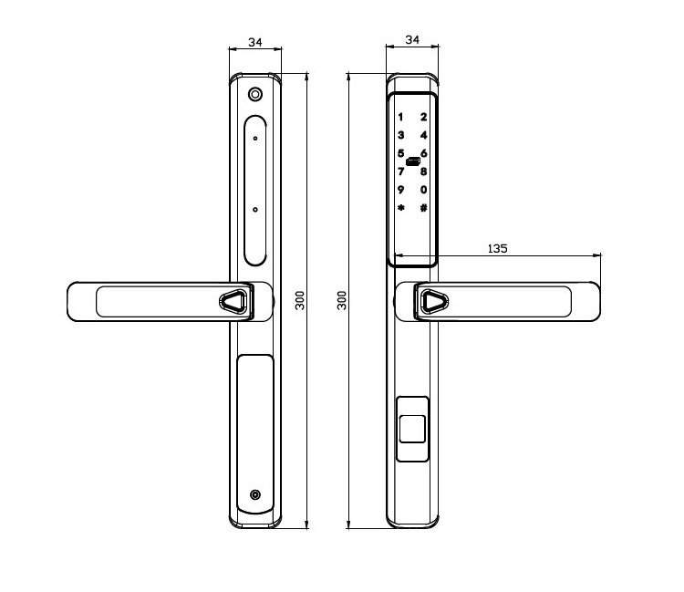 Khóa cửa nhôm Kassler KL-599LX Grey2