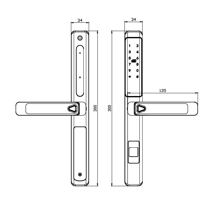 Khóa điện tử Kassler KL-599LX Grey APP/ Khóa cửa nhôm1