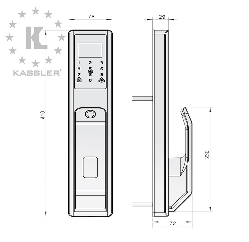 Khóa vân tay Kassler KL-888-BL2