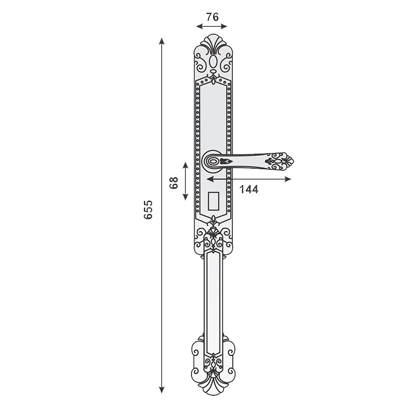 Khóa điện tử Kassler KL-979 G/ Khóa vân tay tân cổ1