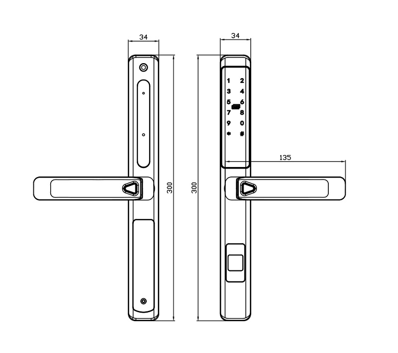 Khóa cửa điện tử Kassler KL-599 LX CHAMPAGNE0