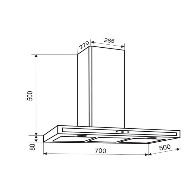 Máy hút mùi áp tường Faster Quatrolux 70SB0